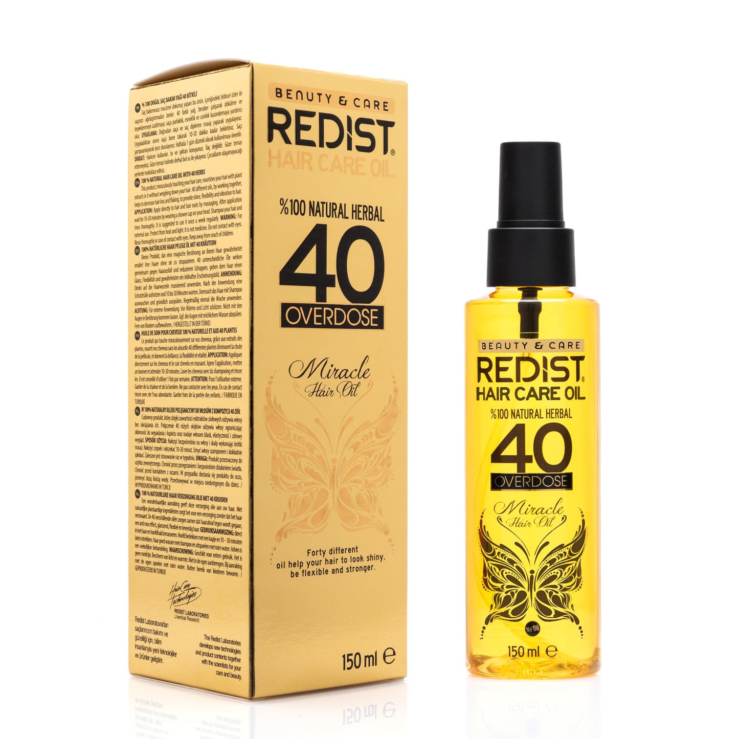 Olio per la cura dei capelli 40 estratti di erbe 150 ml - REDIST