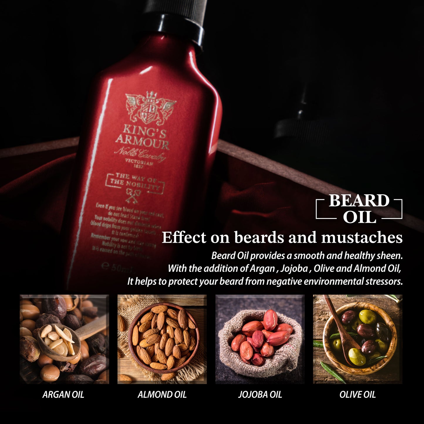 VICTORIAN BEARD OIL- KING'S ARMOUR