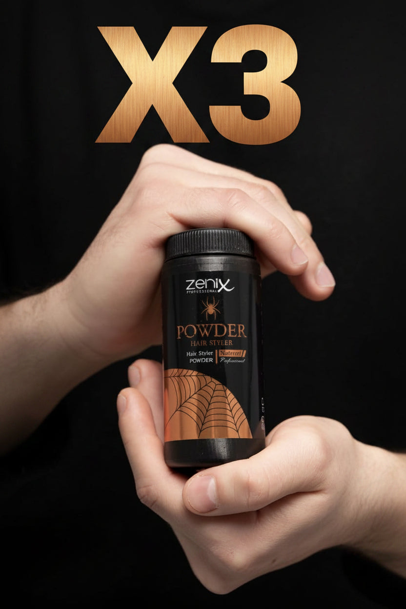 x3 Zenix Hair Styling Texturising Powder Natural 20g