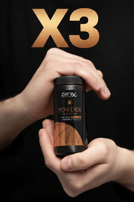 x3 Zenix Hair Styling Texturising Powder Natural 20g