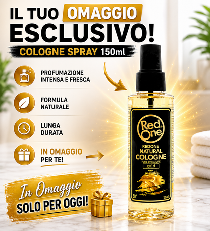 Set Barba Professionale Redone Gold - Gel Rasatura 1000ml + Dopobarba Crema  + Dopobarba Cologne Spray ( Omaggio)