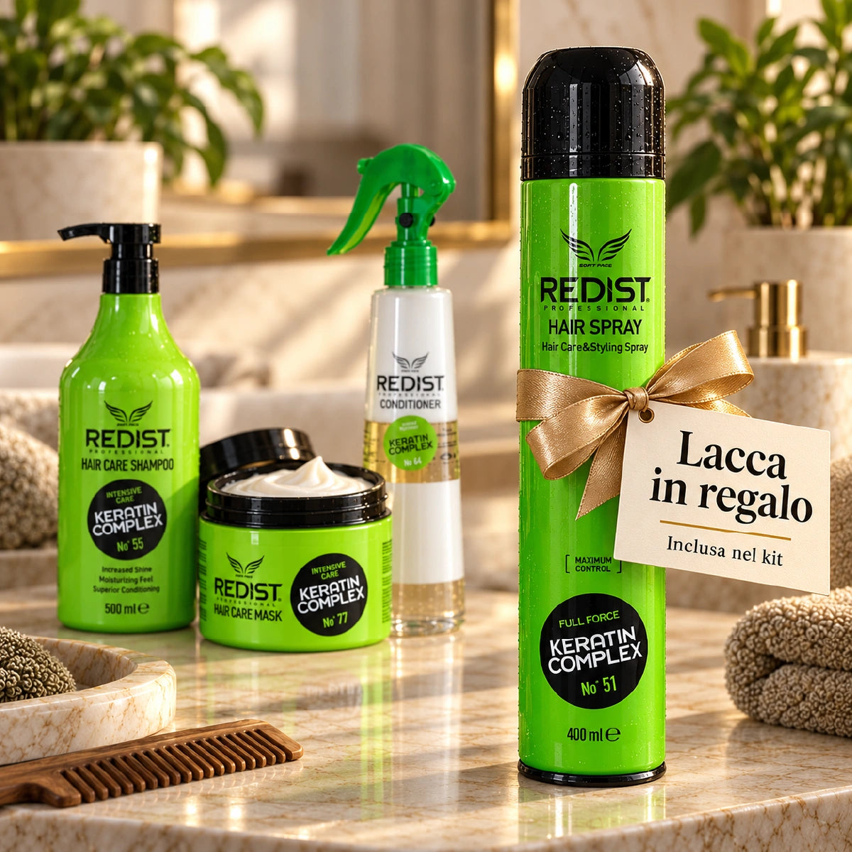 Kit lavaggio riparatore alla cheratina